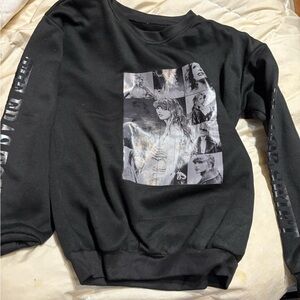 Chic Black Graphic Women's Sweater